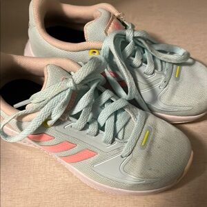 Adidas Pastel Blue and Pink Athletic Shoes
